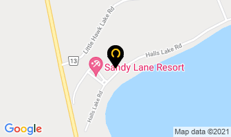 Sandy Lane Resort in Algonquin Highlands map