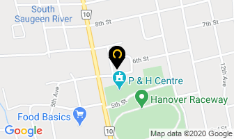 Saugeen Concrete Finishing in Hanover map
