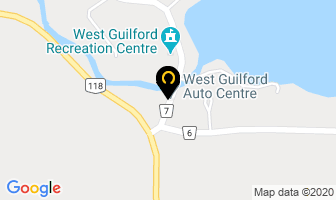 Sawyer's Garage in Haliburton map