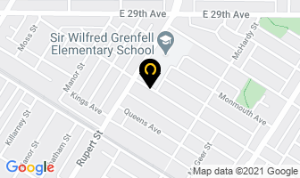 School Board Vancouver Grenfell Sir Wilfred Elementary in Vancouver map