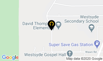 School District No 73 (Kamloops/thompson) David Thompson Elementary School in Kamloops map