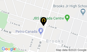 Scotiabank in Brooks map