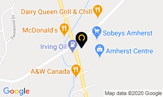 Scotiabank in Amherst map