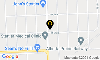 Scotiabank in Stettler map