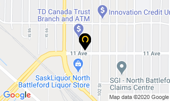 Scotiabank in North Battleford map