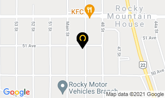 Scotiabank in Rocky Mountain House map