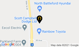 Scott Campbell Dodge Ltd. in North Battleford map