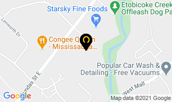 Secure Self Storage in Mississauga map