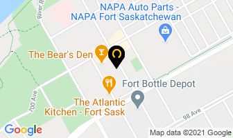 Serenity Funeral Service in Fort Saskatchewan map