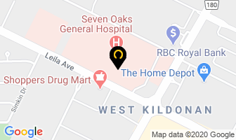 Seven Oaks General Hospital in Winnipeg map
