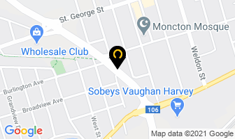 Shane Moore Royal Lepage Metro in Moncton map