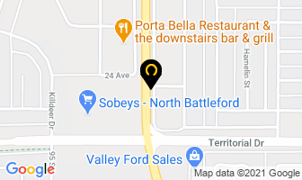 Shell in North Battleford map