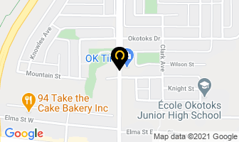 Shell Hilltop in Okotoks map