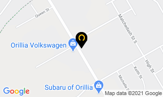 Sheridan Seating Inc in Orillia map