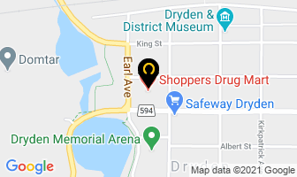 Shoppers Drug Mart in Dryden map