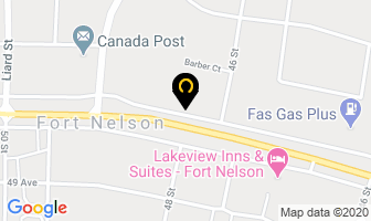 Sikanni Automotive in Fort Nelson map