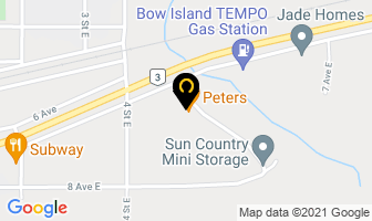 Silver Sage Motel in Bow Island map