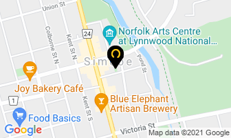 Simcoe Billiards in Simcoe map