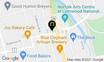 Simcoe Fine Jewellery in Simcoe map