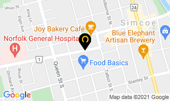 Simcoe Town Centre Inc in Norfolk County map