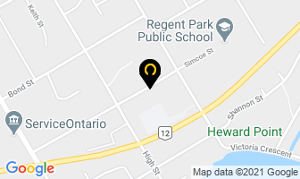 Simcoside Lifepointe Church in Orillia map