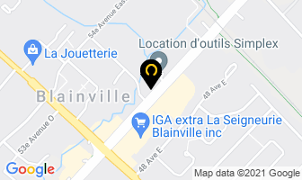 Simon Lussier Lt&eacute;e in Blainville map