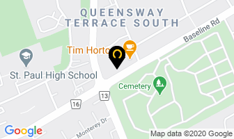 Simply Guitars in Guelph map