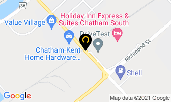 Simpson Kitchen & Bath in Brownsburg-Chatham map