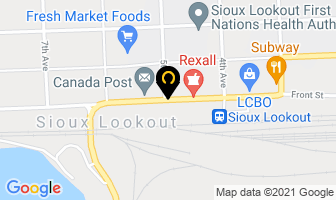 Sioux Area Activity Centre in Sioux Lookout map