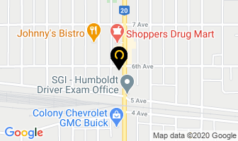 Sixth Avenue Stylists in Humboldt map