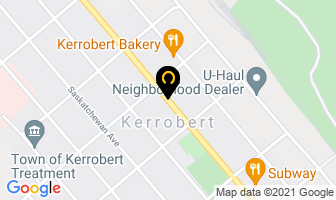 Skating Rink in Kerrobert map