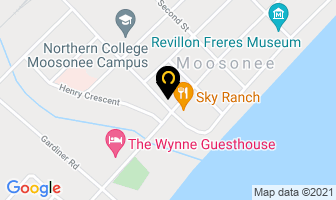 Sky Ranch Restaurant in Moosonee map