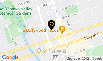 Skyline in Oshawa map