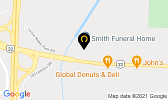 Smith Funeral Home in Sarnia map