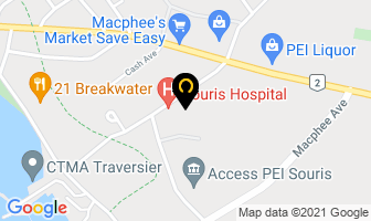 Souris Hospital in Waterdown map