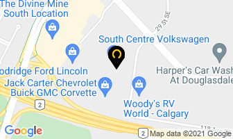 South Centre Volkswagen in Calgary map