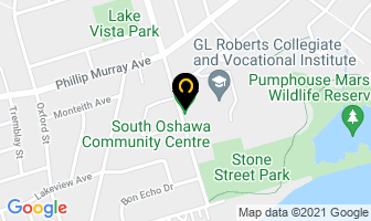 South Oshawa Community Centre in Oshawa map