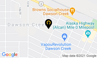 South Peace Chiropractic in Dawson Creek map
