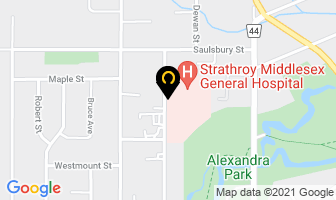 South West Community Care Access Centre in Strathroy map