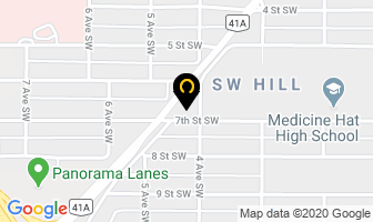 Southwest Liquor Store in Medicine Hat map