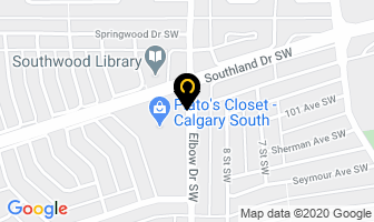 Southwood Fine Drycleaning in Calgary map