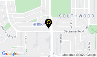 Southwood Husky in Calgary map