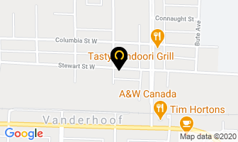 Speedway Towing in Vanderhoof map