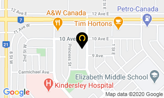Speedy Glass in Kindersley map
