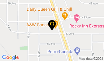 Speedy Glass in Rocky Mountain House map
