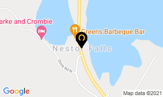 Split Rock Lodge in Sioux Narrows Nestor Falls map