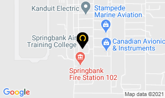Springbank Air Training College in Calgary map