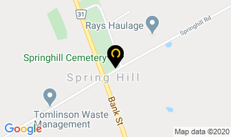 Springhill Cemetery in Guelph map