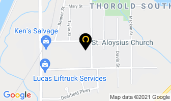St Aloysius Parish in Estevan map