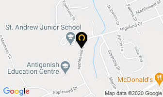 St Andrew Jr School in Antigonish map